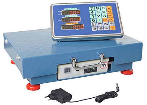 KATSU Industriell Plattformwaage Paketwaage 100kg /10g Elektronische Postwaage mit LED-Anzeige und 32 x 42cm Rostfrei Stahl Plattform für Versandpaketlager