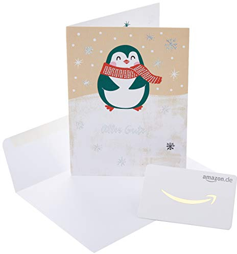 Amazon.de Geschenkkarte in Premium Grußkarte (Pinguin)