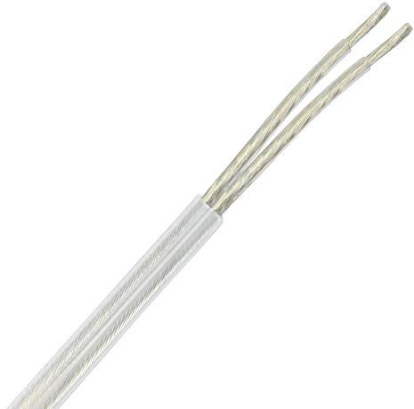 3m Kabel transparent 2x0,75mm² 2G isolierte Leitung rund Leuchtenkabel Lampenkabel Strom-Kabel Rundkabel Adern gerade