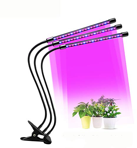 Pflanzenlampe LED Pflanzenlicht Pflanzenleuchte Wachstumslampe Wachsen licht Grow Lampe Vollspektrum für Zimmerpflanzen mit Zeitschaltuhr 3 Modus 10 Dimmstufen LED Grow Light für Zimmerpflanzen