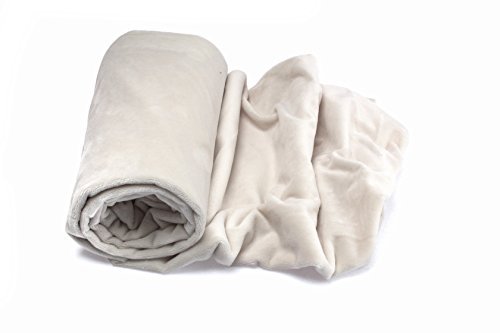 Minkee Strickstoff glattes Muster 50x160 cm (Sahne)