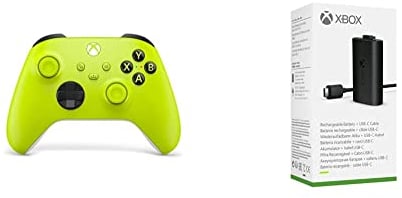 Xbox Wireless Controller Electric Volt + Xbox Play & Charge Kit M
