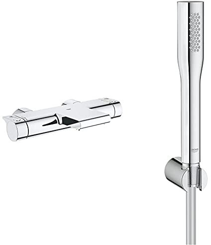 GROHE - 34174001 - Mitigeur Bain/Douche Thermostatique Grohtherm - 2000 - (Import Allemagne) & 27369000 Set de Douche Euphoria Cosmopolitan Stick (Import Allemagne)