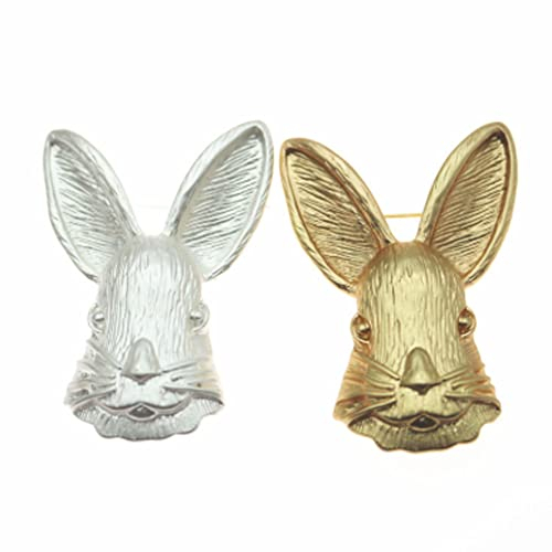ARFUKA 2 Stück Brosche Retro Hase Kaninchen Broschen Set Brosche Pins Anstecknadel für Kleidung Taschen Jacken, Geburtstag Weihnachtsgeschenke für Männer und Frauen