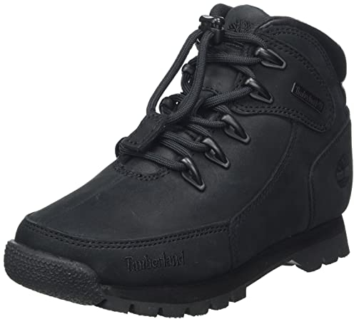Timberland Euro Rock, Stivali Unisex - Bambini e ragazzi, Nero (Black Nubuck), 23 EU
