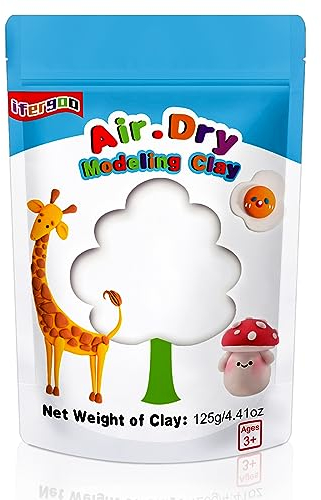 iFergoo Air Dry Clay, White Ultra Light Modeling Clay, Magic Clay DIY Creative Modeling Dough, Kids Gifts for Girls Boys…