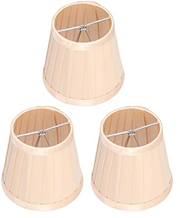 Lampenschirm Clip On für Hängelampe Tischlampe Stehlampe Ersatz 3er-Set, moderne Glocken Lampenschirme, die an der Glühbirne befestigt werden(Gold)