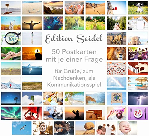 Edition Seidel Set 50 Premium Postkarten Motivationskarten Kommunikationstraining Konversation-Spiel Coaching Tools Karten Landschaften Natur Gefühlskarten Selbst-Achtsamkeit Sprüche