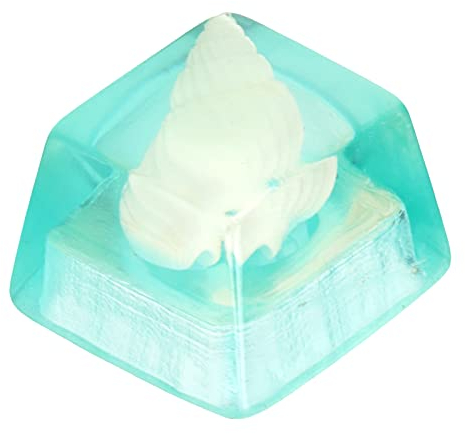 Resin Keycaps, Handgefertigte Resin Keycap für Cherry MX RGB Switch Gaming Mechanische Tastaturen DIY Ersetzen (Blaue Schale)