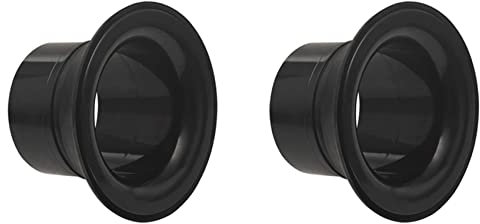 Censous 2 x Bassdrum Enhancer ABS Gummi Bass Drum Kick Enhancer mit schwarzem Anschlusslochschutz, Mikrofonloch-Trommelkopf, Schwarz