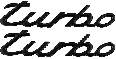 Turbo Emblem Auto Badge Universal Auto Styling Aufkleber Aufkleber Logo (Schwarz)