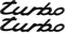 Turbo Emblem Auto Badge Universal Auto Styling Aufkleber Aufkleber Logo (Schwarz)