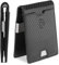 diFo Slim Geldbeutel Portmonee Schwarz Herren Carbon Optik aus Kunstleder | Moneyclip | Kreditkartenetui | Geldbörse | Kreditkartenhalter | Geldclip | Slim Wallet