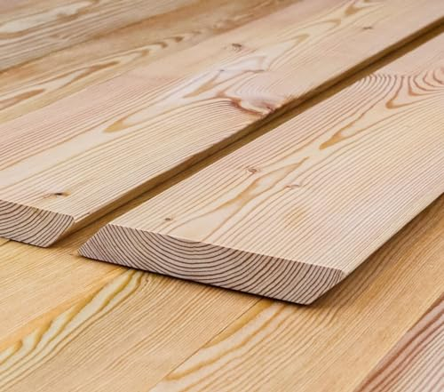 Rhombusleisten 45° Sibirische Lärche Fassadenprofil 21x120x1500mm (Länge 1.5m) 9-er Pack