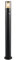 meineWunschleuchte Lampadaire d'extérieur avec détecteur de mouvement, noir mat/couleur fumée, hauteur 80 cm