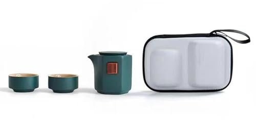 Teekannen-Set Express Cup Reise Tragbares Kung Fu Tee Set Glas Teekanne Teekanne Keramiktassen Und Becher Samowar Wasserkocher Teegeschirr Shu Puer Weihnachts Teekanne Und Tasse Set ( Color : B )