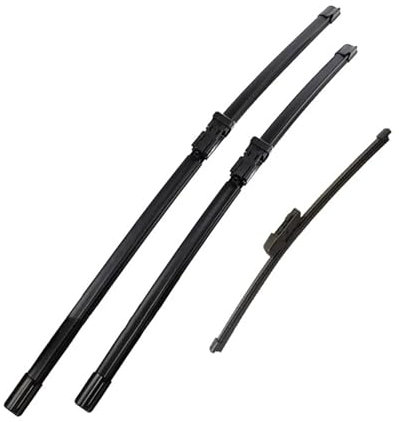 Ersatzwischblätter Kompatibel Mit Skoda Für Yeti 2009–2017, Scheibenwischer Vorne Und Hinten, Wischerblätter-Set, Windschutzscheibe, Fenster, Regenbürsten, 24 Zoll + 19 Zoll + 11 Zoll