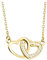 SOFIA MILANI - Damen Halskette 925 Silber - vergoldet/golden - mit Zirkonia Steinen - Herz Anhänger - N0755