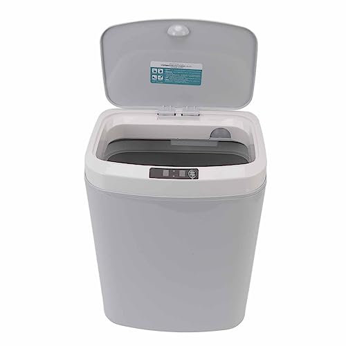 Qcwwy Abfallbehälter, 16 L, Infrarot-Induktion, USB, Wiederaufladbar, Automatischer Sensor, Mülleimer, Mülleimer mit Deckel für Zuhause, Küche, Schlafzimmer, Schlafsaal