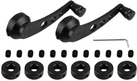 iplusmile 4 Stück Autofensterhebelgriff Innenfensterkurbelgriff Autofensterkurbel Zubehör Schwarz