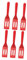 Garneck 6 STK Schaufel Teppaniyaki-Spatel Mini-Spatel Spatel Zinke Beefsteak Wender Pfannenwender küchenmaschiene kochgeschirr Hutch Kochutensilien aus Silikon Steakspatel Kieselgel rot