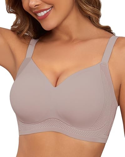 As Fairy Push Up Bras for Women No Underwire Comfortable Seamless Bralettes with Soft Support Full Coverage Everyday Bra (Light Coffee,2XL)