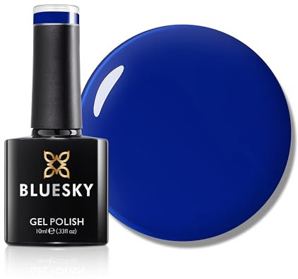 Bluesky Gel Nail Polish 10ml, Sapphire Skies - AW2415, Blue Gel Nail Polish for 21 Day Manicure, Professional, Salon & Home Use, Requires Curing Under LED UV Nail Lamp