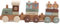 minipishop® personalisierte Geschenke Baby I Holz Eisenbahn Geburtszug Mint als Geschenk Geburt Junge Stapelspiel mit Name Geburtsdaten I Safari Tiere