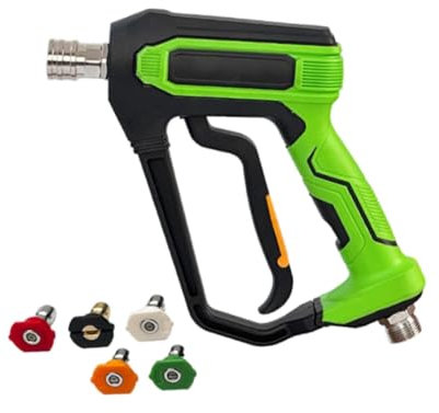 Dualoai Idropulitrice Portatile Multifunzionale Pratica Professionale Domestica per la Pulizia dell'auto Macchina per la Pulizia ad Alta Pressione, con 5 Ugelli, Interno 10mm