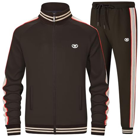 W JIANWANG Herren Trainingsanzug Jogginganzug Sportanzug Tracksuits 2 Teiliges Lässiges Athletisches Jogging 5018-M