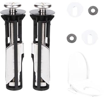 2 Pcs Toilet Deat Fittings,Universal Toilet Seat Bolts and Screws Easy to Install Toilet Seat Fixings Seat Screws Seat Bolts Hinges Replacement Toilet Seat Fixing Kit,for Toilet Seat Replacement Parts