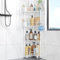 Orimade Duschablage ohne Bohren,4 Stück Duschregal Ecke mit 2 Haken und 2 Aufbewahrungsbox,Duschkörbe Stand für Badezimmer Shampoo und Duschgel Weiß