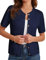 GRACE KARIN Women's Essentials Short Sleeve Cardigan Lightweight Button Up Cable Knit Spring Cardigan Tops Navy Blue XL