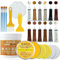 Wood Furniture Repair Kit, 26pcs Laminate Floor Repair Kit, 12 Colors Touch Up Filler, Wood Putty & Beeswax, Furniture Repair Kit for Repair Scratches, Cracks, Hole for Table, Door, Easy to Use