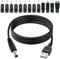5V 1m USB to DC Power Cable,USB2.0 to DC 5.5mmx2.1mm Universal Charging Cable with 13 Connector Plugs,Power Chager Cord DC 5.5 X 2.1mm Plug Adapter for Laptops, Speakers, Power Banks,Keyboard,Routers