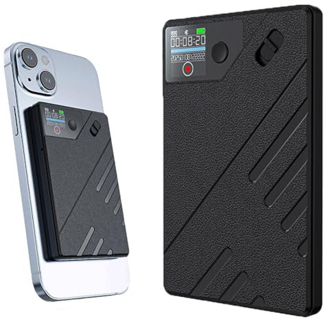 KI Digitales Diktiergerät, 64GB Speicher Aufnahmegerä mit ChatGPT 40 vom Transkribieren und Zusammenfassen für 93 Sprachen,One Touch Aufnahme,Voice Recorder Sprachrecorder für Vortrag, Meetings,Anruf