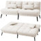 LUCKRACER Sofa Bed Fabric 2 Seater Click Clack Sofa Bed 5-Gear Back Angle Adjustable Futon Sofa Recliner Lounge for Living Room Bedroom