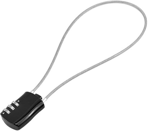 Candado con cable retráctil, 3 dígitos, cable antirrobo de acero, candado de combinación digital, bloqueo de contraseña, cerradura de cable con 51 cm, cable para moto, bicicleta, snowboard, esquís de
