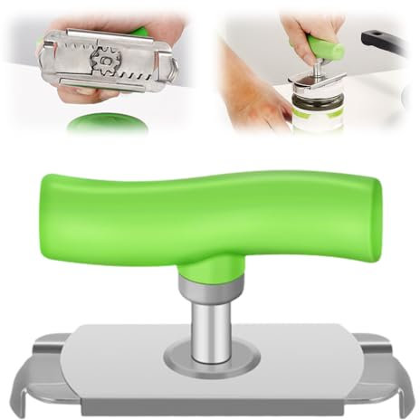 Ouvre Bocal Sans Effort, 2025 Neu Multifonctionnel Ouvre Bouteille Ajustable, Ouvre Boite de Conserve Ouvre Couvercle Facile à Ouvrir Avec PoignéE Ajustable Gadget de Cuisine Solide (Vert)