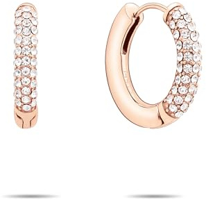 Tamaris Schmuck für Damen - Ohrringe (Klapp-Creolen), Kette & Armband aus Edelstahl mit funkelnden Steinen