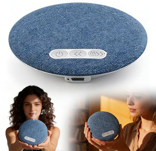 FUXNGZI Bluetooth Pillow Speaker for Sleeping, Tragbarer Mini Bluetooth Lautsprecher, Kissenlautsprecher unter dem Kissen mit weißem Rauschen, kabellose Einschlafhilfe mit Stereo-Bass (#B-Blau)