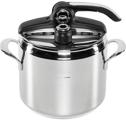 Lagostina Diva, Pentola a Pressione con Cestello Incluso, Capacità da 7 L | In Acciaio Inox, Fondo Lagofusion, Valvola a Due Pressioni, Compatibile con Induzione e Gas