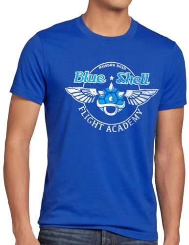 style3 Blue Shell - Flight Academy Herren T-Shirt, Größe:XXL, Farbe:Blau