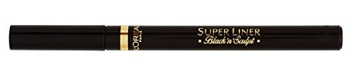 L'Oréal Paris Super Liner Black'n'Sculpt, schwarz - Eyeliner mit kugelförmiger Filzspitze, revolutionäre Sculpting Technologie - für ein präzises Konturieren der Augen, 1er Pack (1 x 2 g)