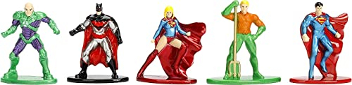 DC Comics 5er Pack - Nano Metalfigs 4cm Sammelfigur 98665 detailgetreue Gestaltung, aus hochwertigem Diecast-Metall, kleine Figuren perfekt für jeden Sammler