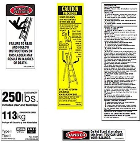 Werner 113,4 kilogram Escabeau en fibre de verre à imprimer Kits (lot de 6)