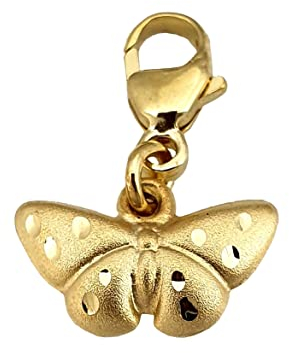 Nicht Zutreffend Anhänger Charm Schmetterling Gold 333 Einhänger Gelbgold Unisex
