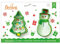 Decora 0255069 AUSSTECHER AUS Kunststoff Weihnachtsbaum UND SCHNEEMANN 2-TLG, Grün