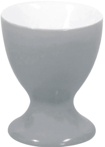 KAHLA 207401A72493X Pronto Colore Eierbecher mit Fuß cool Gray|Grauer Eierhalter aus Porzellan