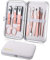Manicure Set 10pcs Professional Nail Clippers Kit Pedicure Care Tools-Stainless Steel Grooming Tools for Travel (White)